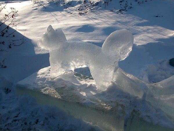 sculture de glace.