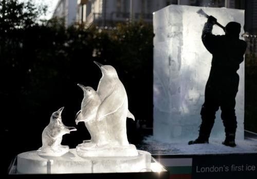 sculture de glace.